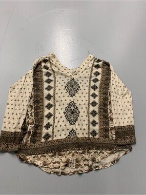 Lucky Brand Bohemian Patterned Tunic Top Sz L